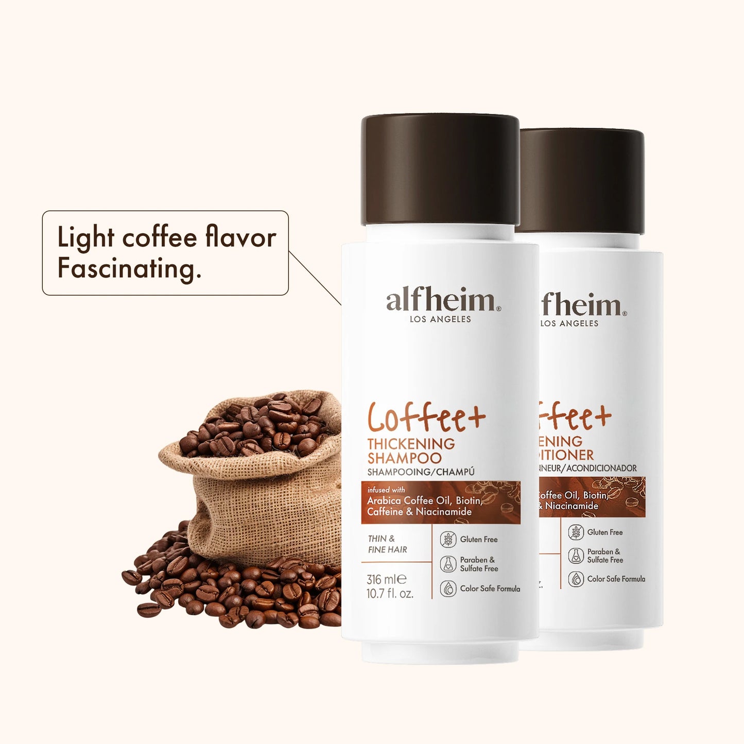 Alfheim Coffee Thickening Shampoo and Conditioner Set