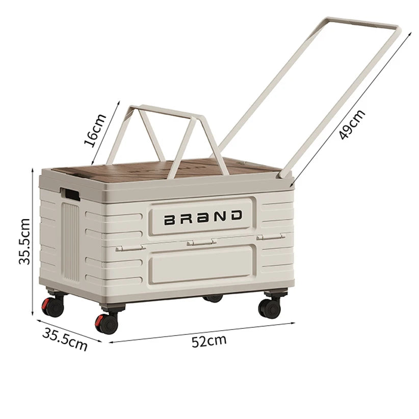 360 Degree Rotating Foldable Storage Cart With Silent Wheels by S And B Enterprise
