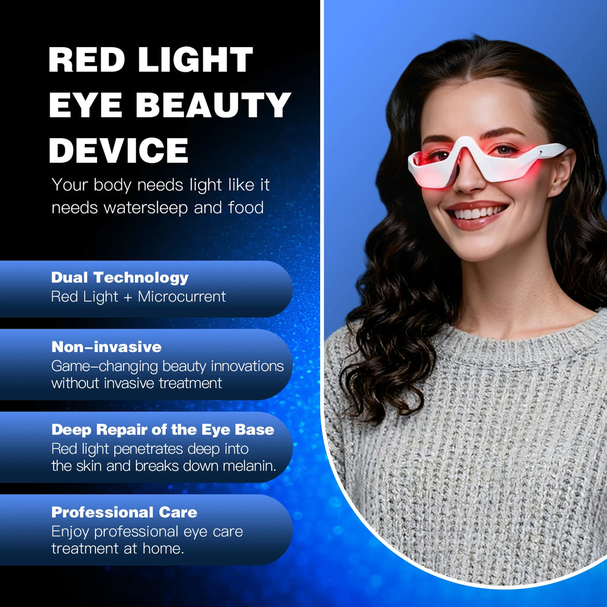 Jitesy Eye Massager 3D Red Light EMS For Dark Circles by S And B Enterprise