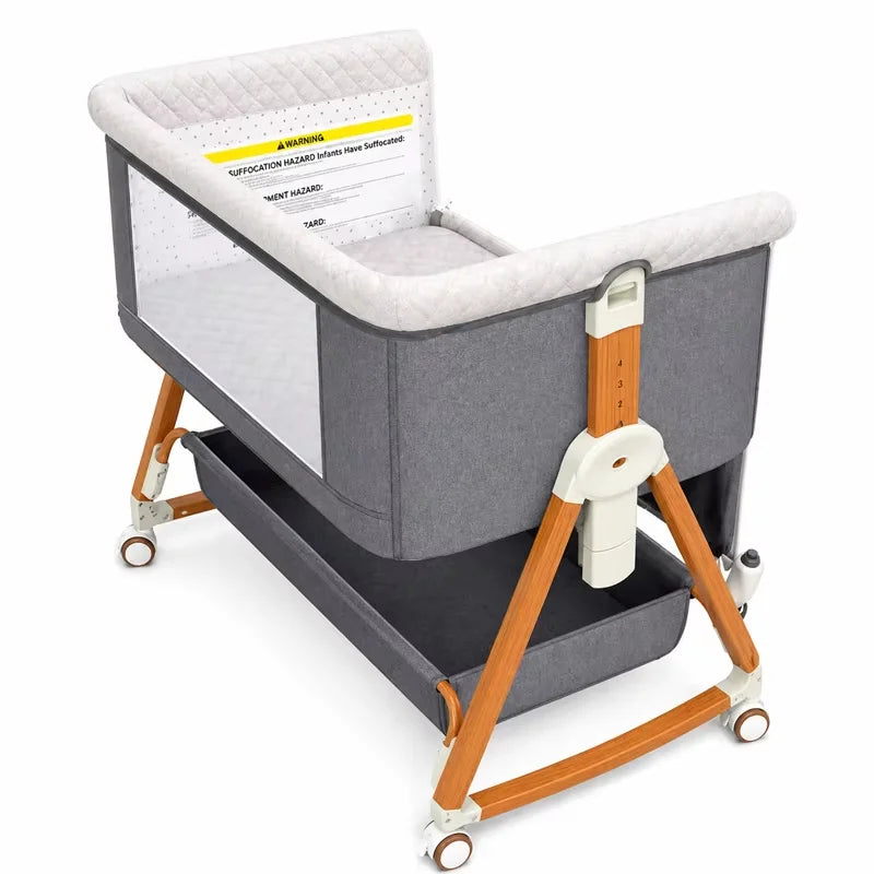 Portable Baby Bassinet 3-In-1 Foldable Crib With Rocking by S And B Enterprise