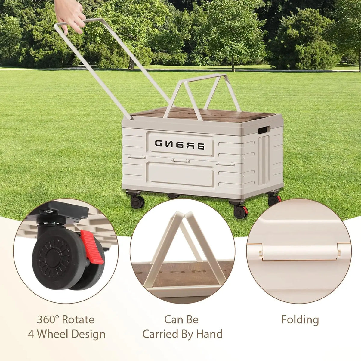 360 Degree Rotating Foldable Storage Cart With Silent Wheels by S And B Enterprise
