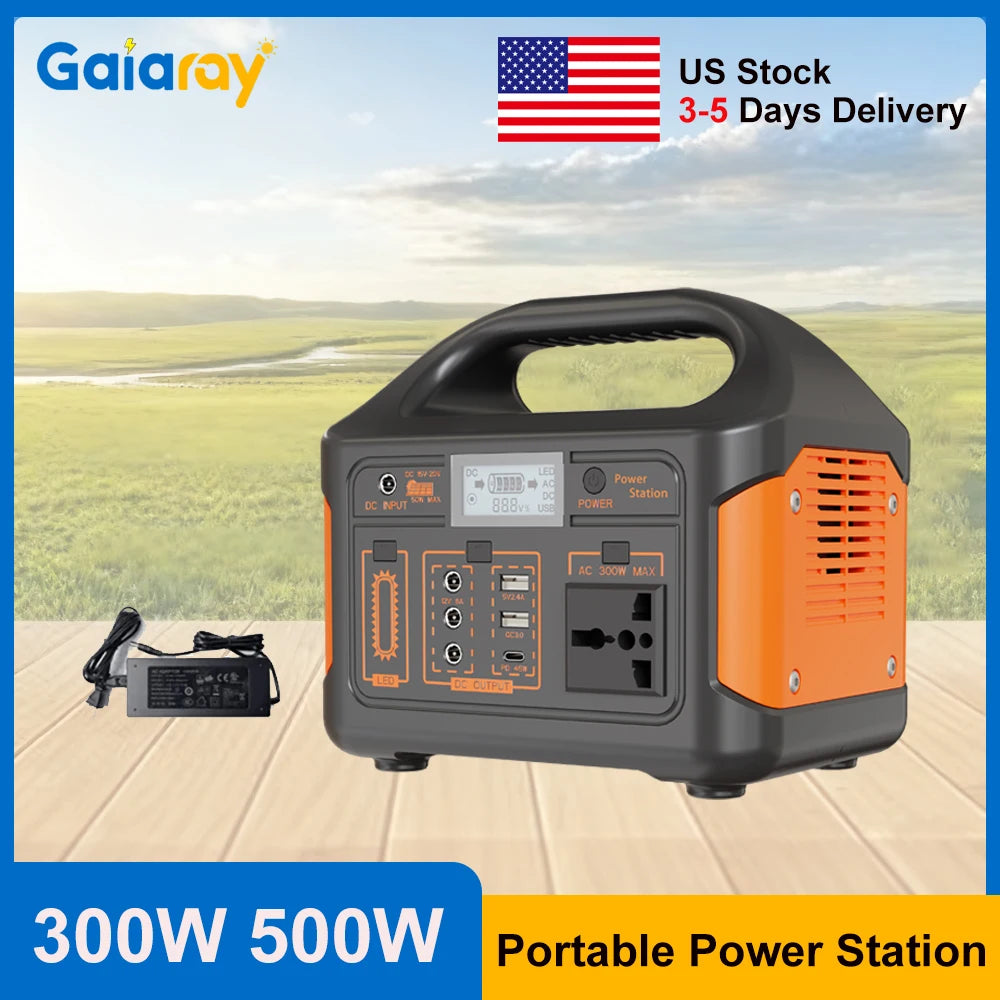 GaiaRay Portable Power Station 256Wh LiFePO4 Solar Generator For Camping by S And B Enterprise