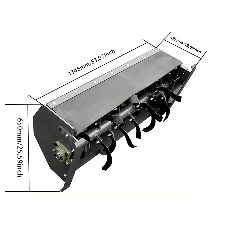 Rotary Tiller Skid Steer Loader Attachment For Garden Soil Tilling