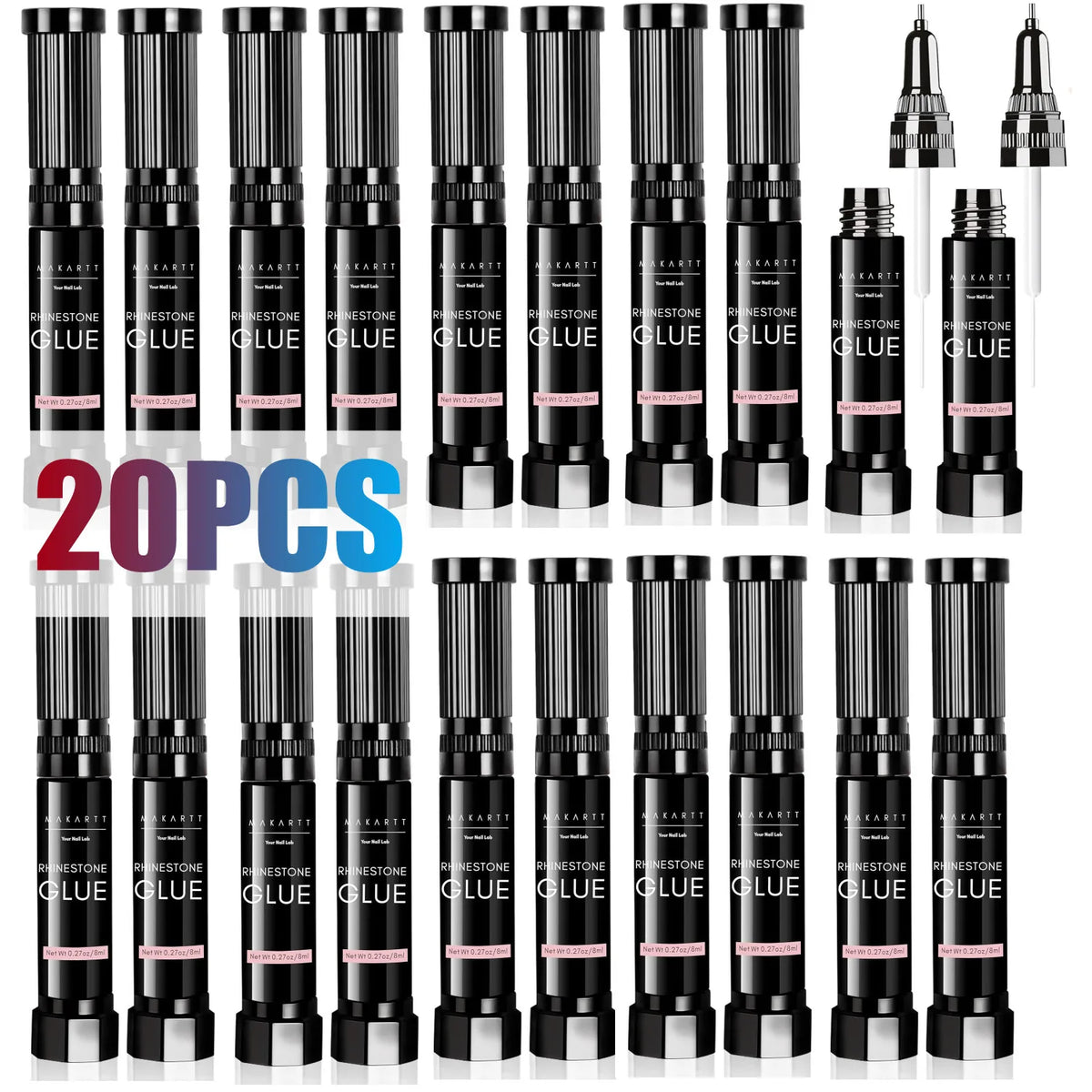 Makartt Nail Rhinestone Glue Gel With Brush Pen Tip Adhesive by S And B Enterprise