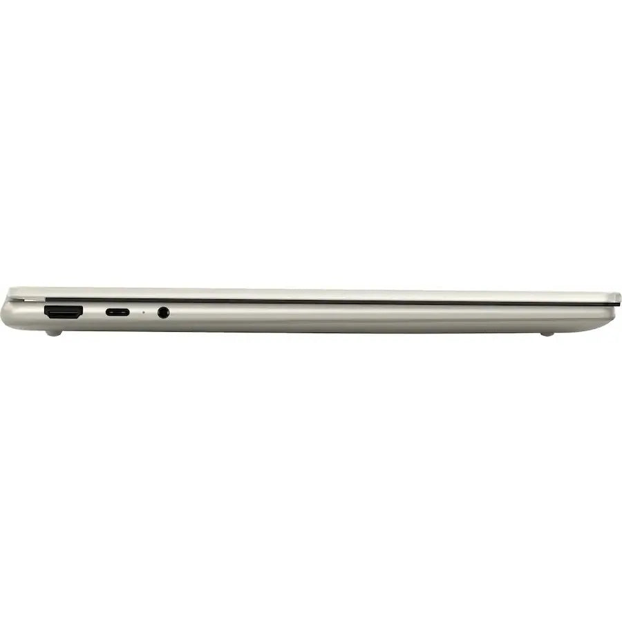 Lenovo Yoga 7a 2-in-1 laptop, Seashell color, side view with HDMI, USB-C and headphone jack.