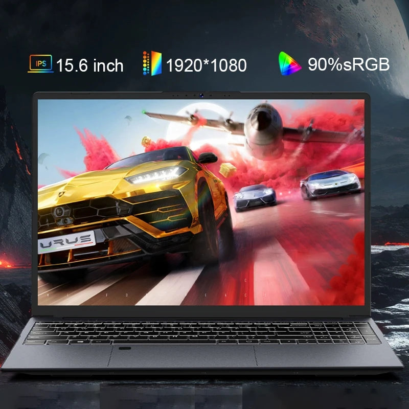 New Ultra Slim Laptop with 1920x1080 IPS display, 16GB RAM, 2TB SSD, gray chassis