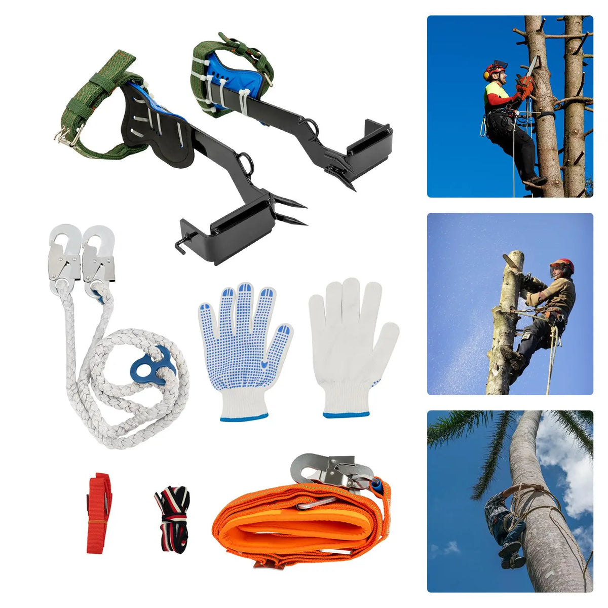 Tree Climbing Gear Set With Ascension Equipment 220lb Capacity by S And B Enterprise