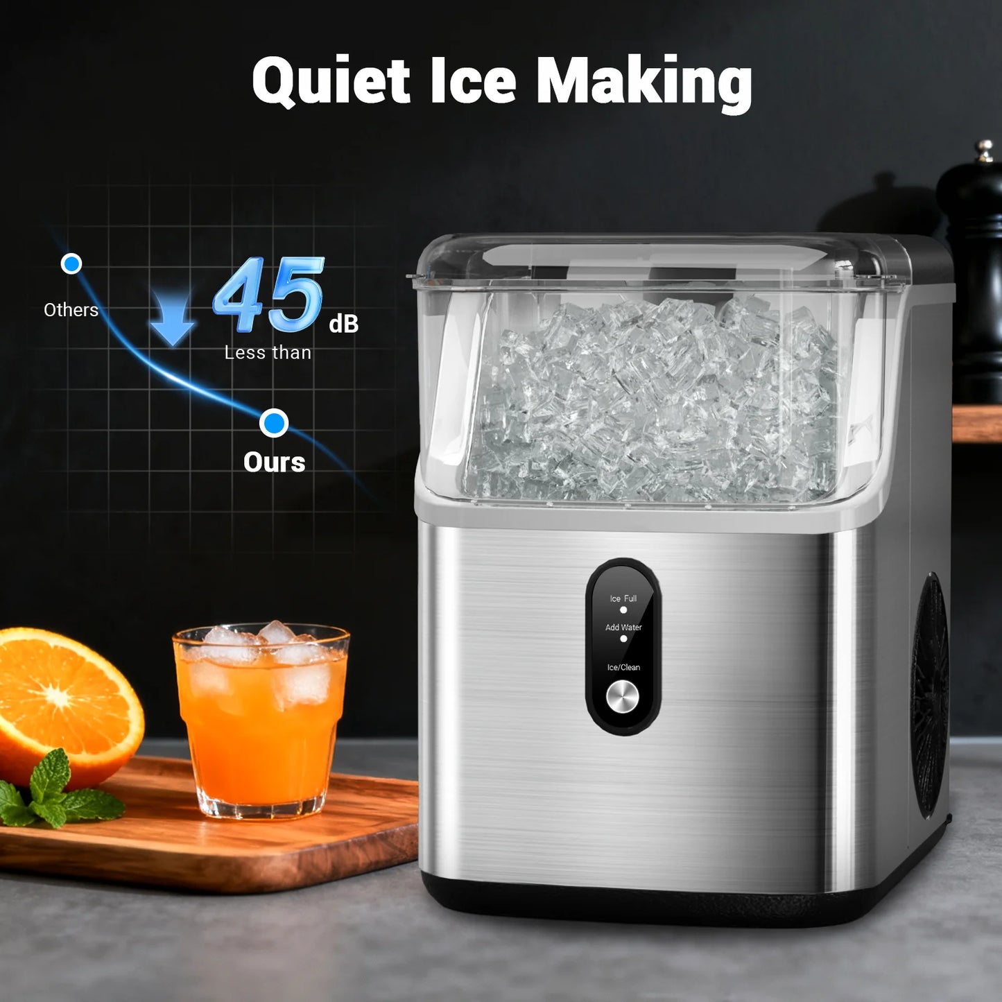 SHICUO Nugget Ice Maker Countertop Chewable Pellet Ice by S And B Enterprise