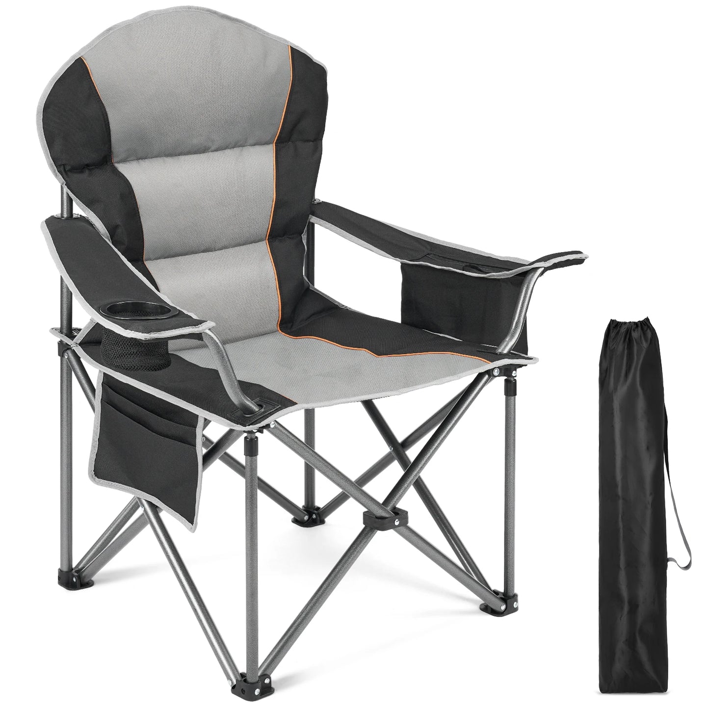 JHK Heavy Duty Camping Chair 450lbs Capacity Portable Folding