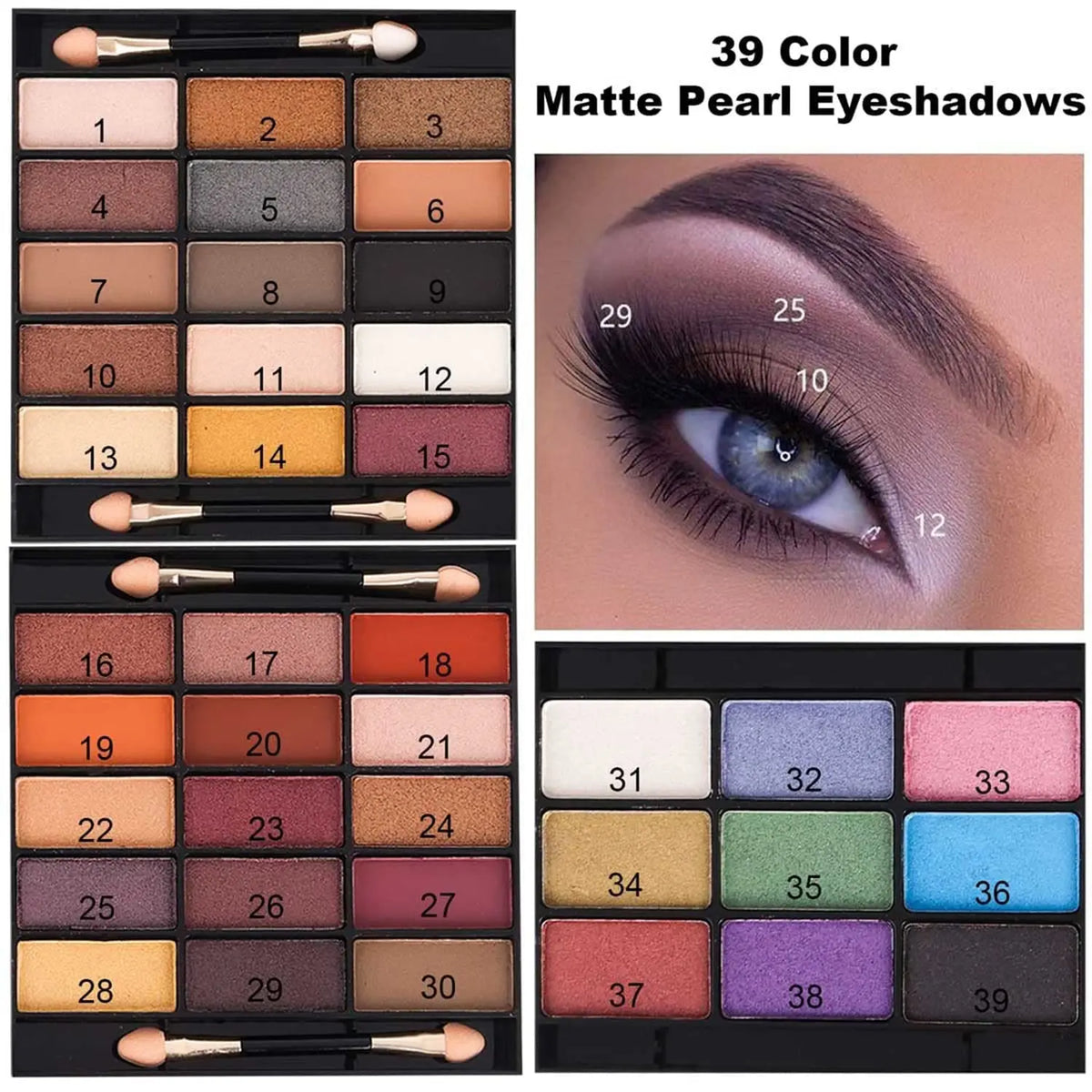 58 Professional Makeup Kit With Eyeshadow Blusher Concealer Mirror by S And B Enterprise