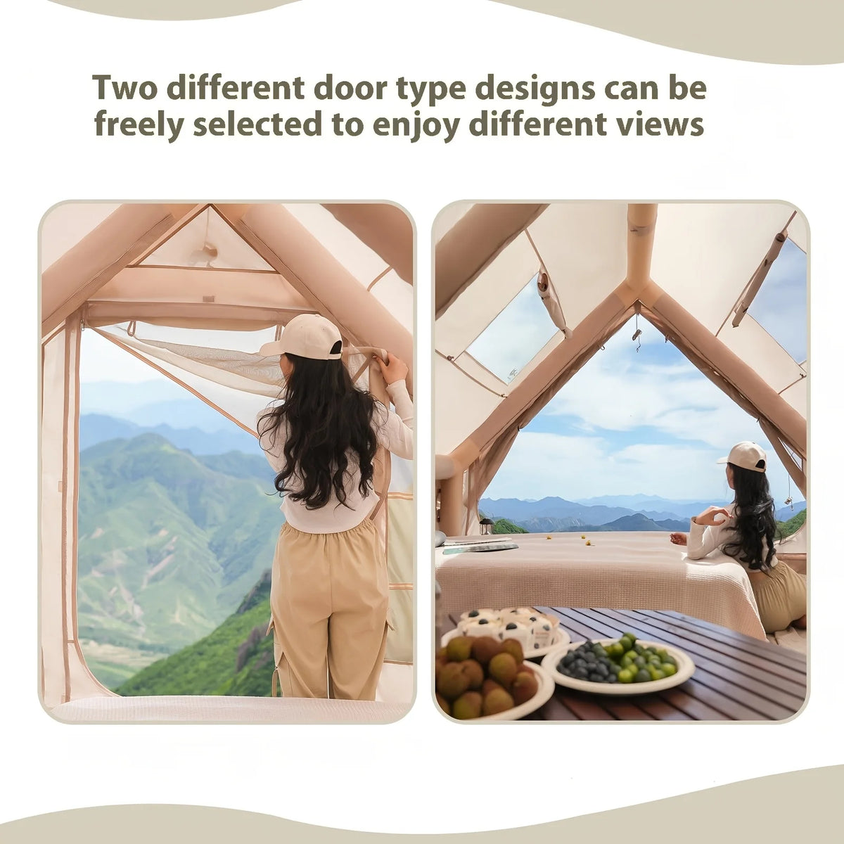 Inflatable Camping Tent With Skylight And Breathable Mesh by S And B Enterprise