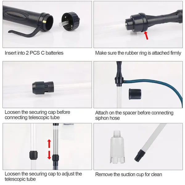 Battery Operated Aquarium Gravel Vacuum Cleaner