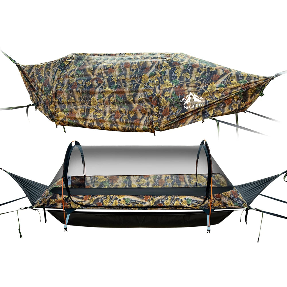 Night Cat Hammock Tent With Mosquito Net Rainfly Storage by S And B Enterprise
