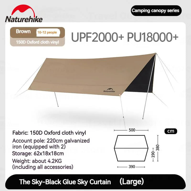 Naturehike UV Waterproof Sun Shelter Vinyl Tarp Canopy Awning