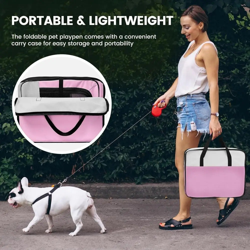 Portable Pet Playpen Foldable Exercise Pen For Dogs Cats Indoor Outdoor by S And B Enterprise
