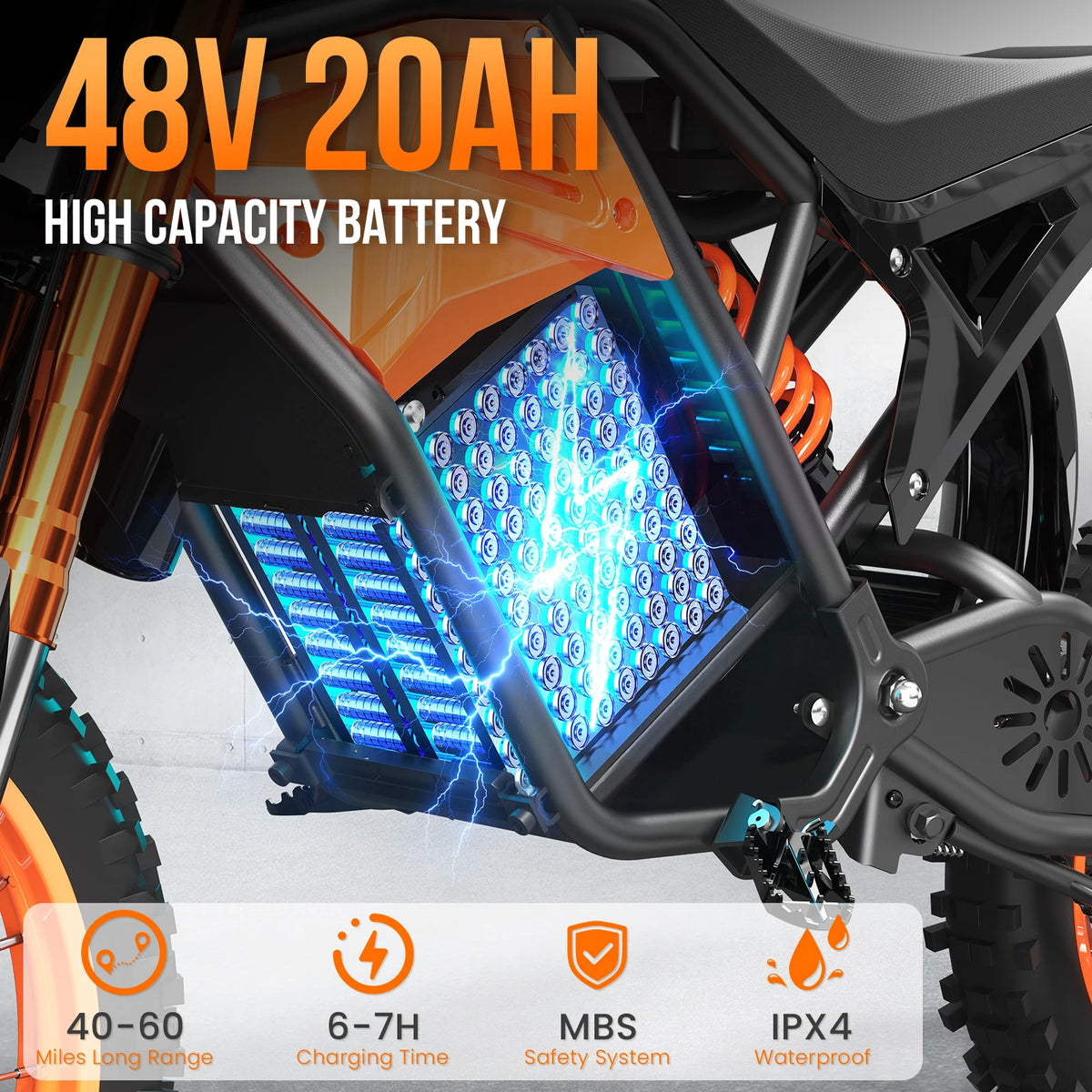 EILLEO SPACEWALK 48V Electric Dirt Bike EB007 3000W Peak Power by S And B Enterprise
