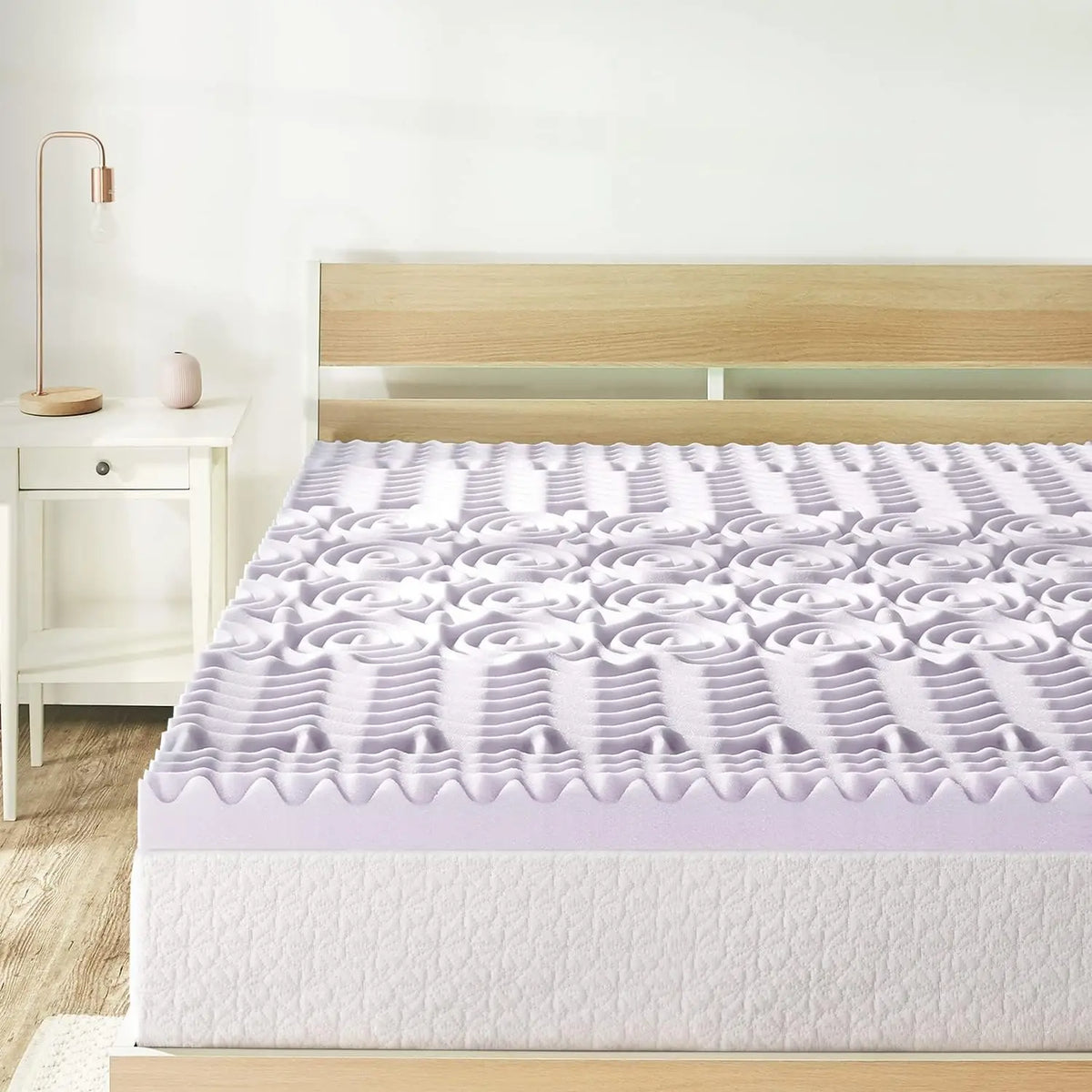 5-Zone Memory Foam Mattress Topper With Lavender Infusion by S And B Enterprise