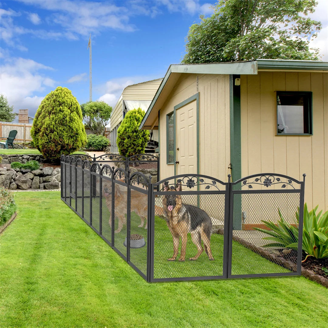 BINGOPAW 8-Panel Heavy Duty Dog Playpen Outdoor Indoor Metal Fence by S And B Enterprise