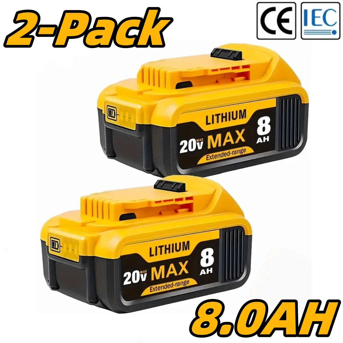 Blawhi 20V 8.0Ah Li-Ion Replacement Battery for Dewalt Tools