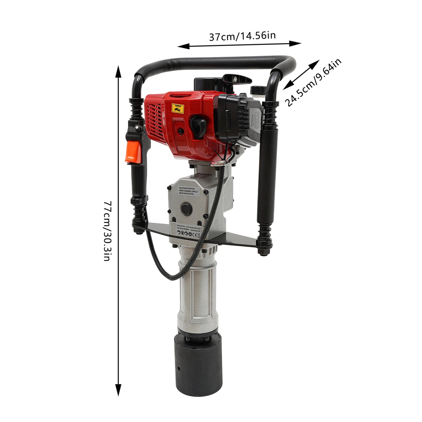 Gas Powered Post Driver 52cc 2 Stroke Pile Driver 2800BPM