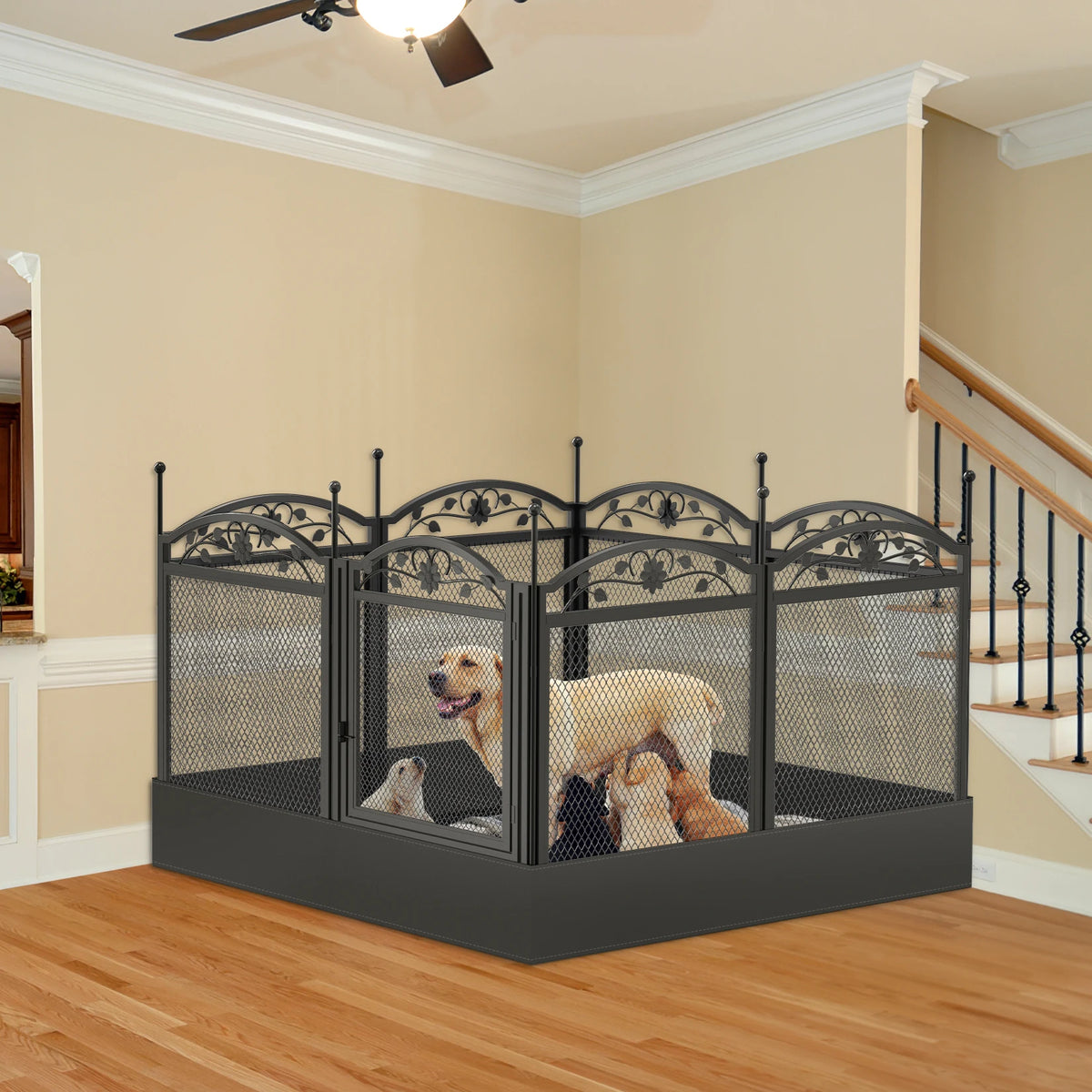 BINGOPAW 8-Panel Heavy Duty Dog Playpen Outdoor Indoor Metal Fence by S And B Enterprise