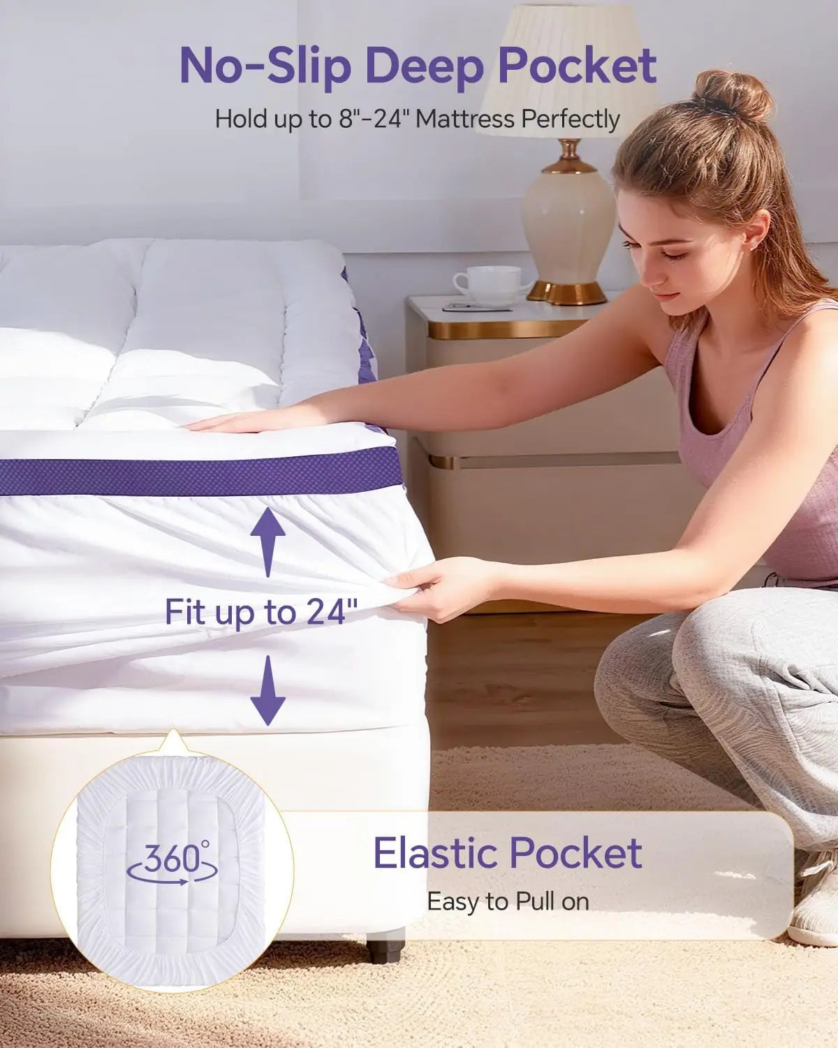 Dual-Layer Memory Foam Mattress Topper With Cooling Gel Pillow Top by S And B Enterprise