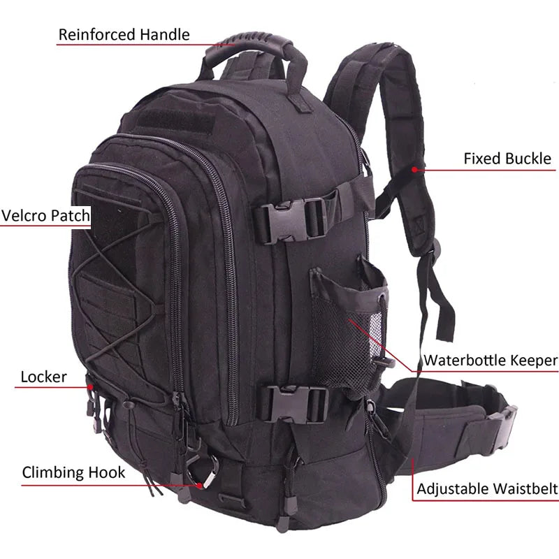 LQARMY Military Tactical Backpack Molle Rucksack for Outdoor by S And B Enterprise
