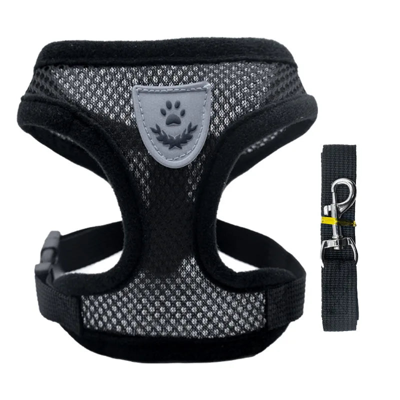 Hot summer small dog pet chest and back breathable dog chest and back suit cat outdoor traction rope child collar by S And B Enterprise