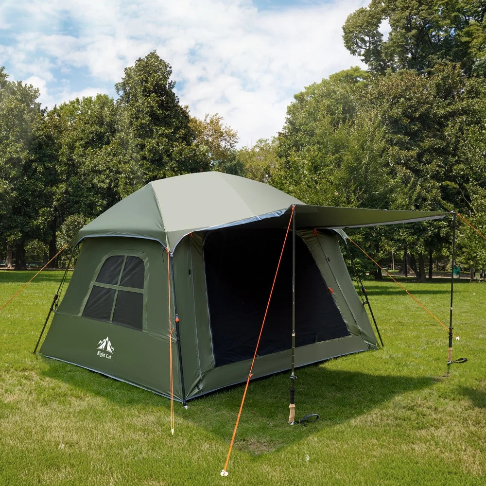 Night Cat Dark Room 4 Person Pop Up Tent Waterproof by S And B Enterprise