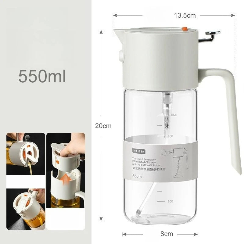 Dual-purpose Automatic Opening and Closing Oil Bottle Kitchen Accessories Leak-proof Kitchens Spray Supplies Tools Gadgets Bar