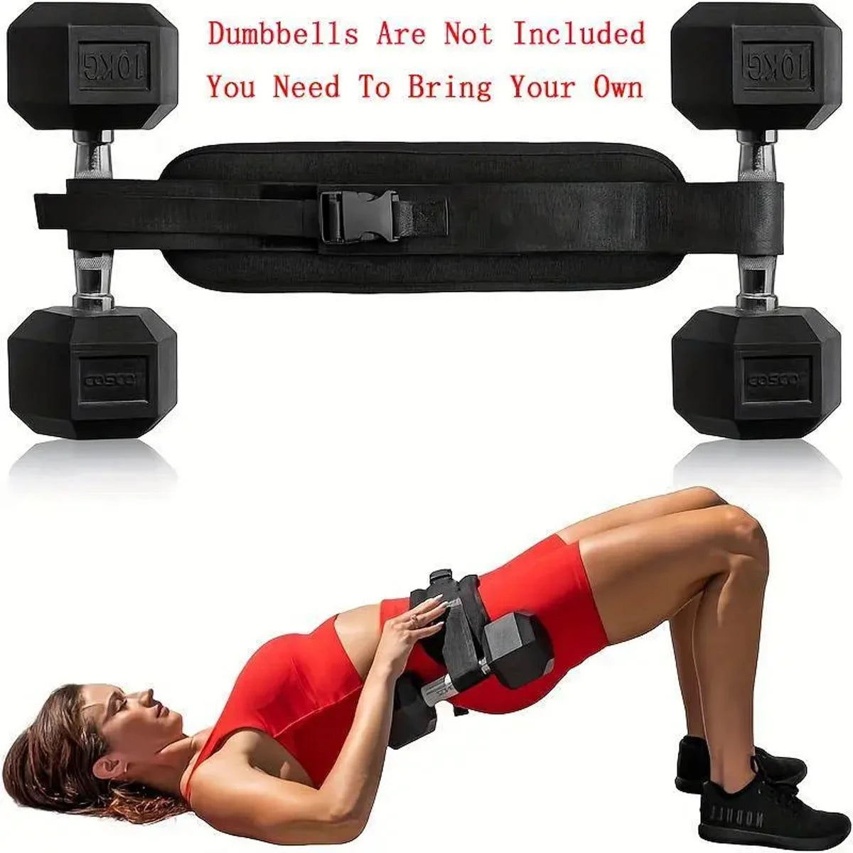 Adjustable Weighted Waist Belt For Core Strength And Tone