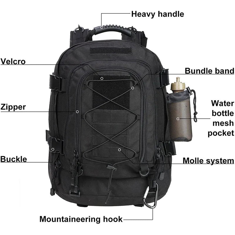 LQARMY Military Tactical Backpack Molle Rucksack for Outdoor by S And B Enterprise