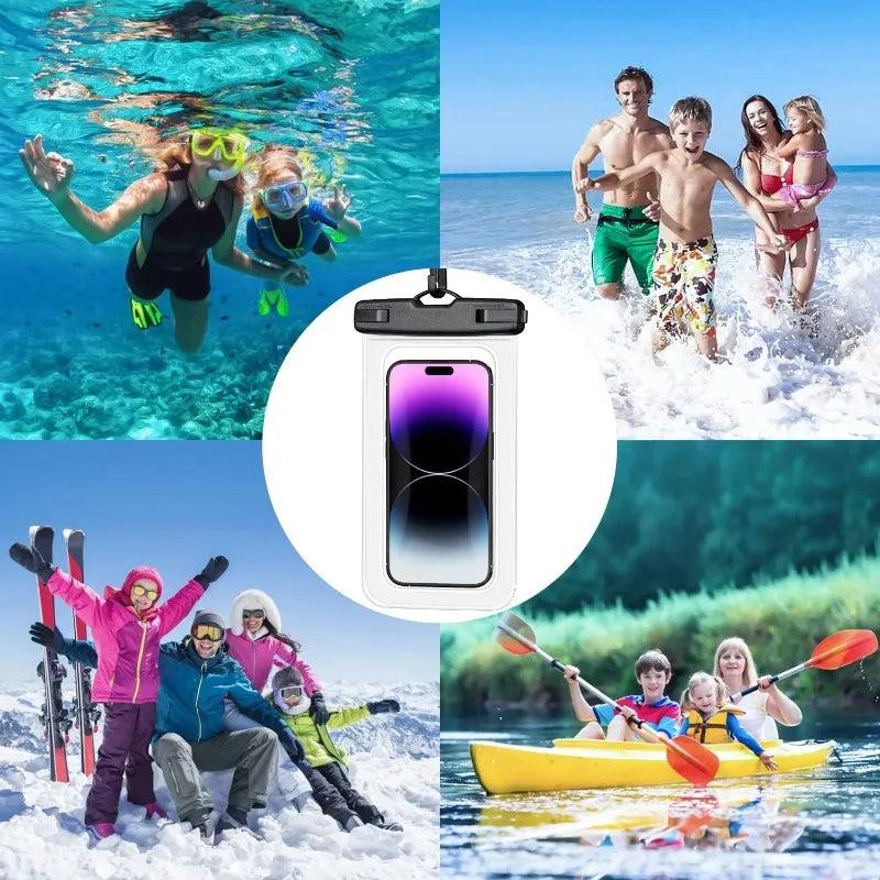 Universal Waterproof Phone Case Pouch With Lanyard For iPhone 11-16 Pro by S And B Enterprise