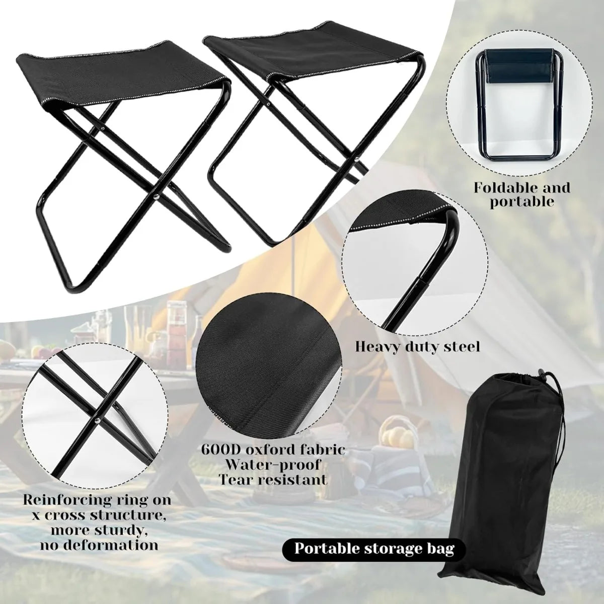 XIUWO Folding Camping Table With 2 Chairs by S And B Enterprise