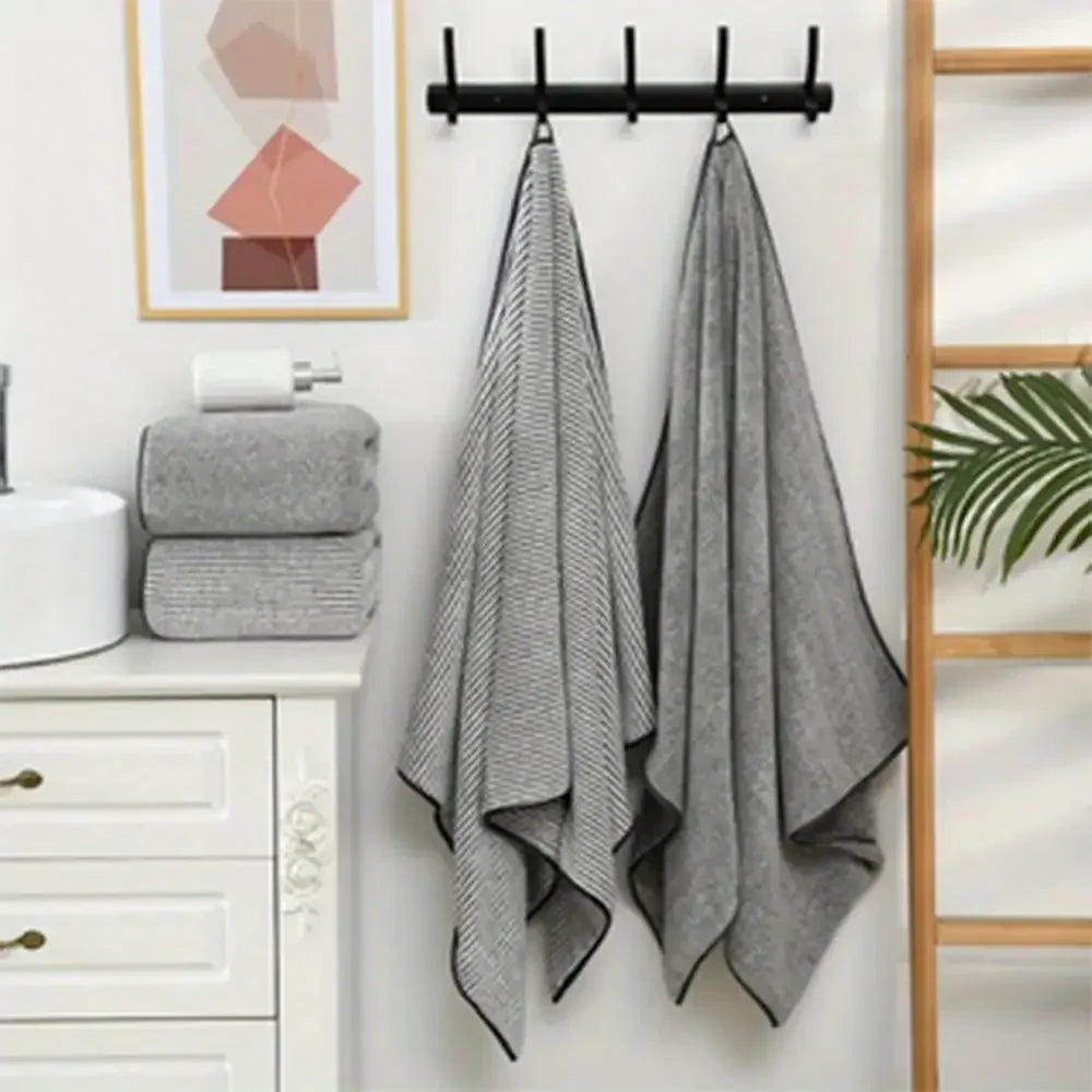 Fiber Bath Towel, 55"X27.5" Household Bath Towels Set, Soft Bath Towel, Quick Drying Absorbent Towel For Home Bathroom, Bathroom by S And B Enterprise