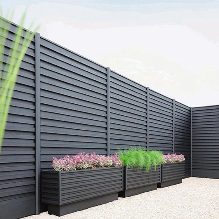 Outdoor Aluminum Louver Fence Panels Modern Privacy Security Fence by S And B Enterprise