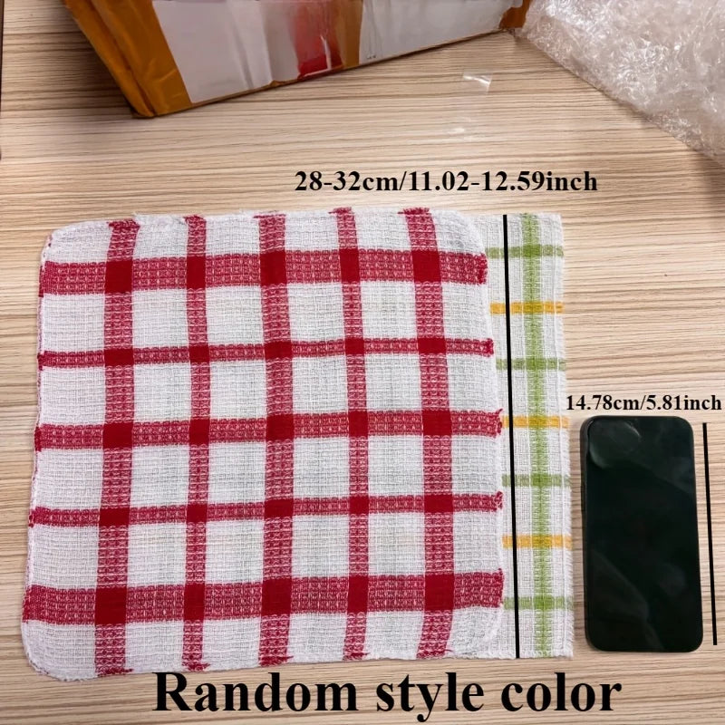 Plaid Microfiber Kitchen Towels Pack For Absorbent Dishcloths by S And B Enterprise