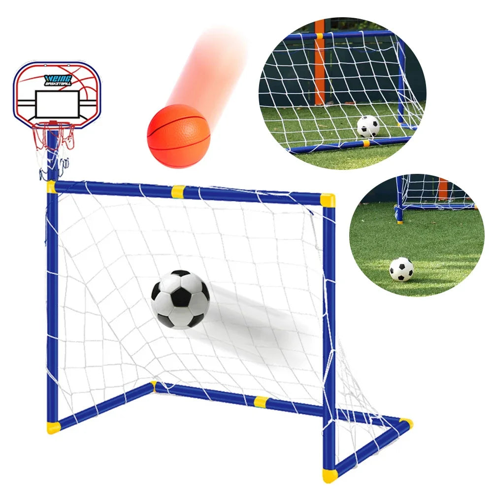 Kmoist 2 In 1 Sports Toy Basketball Stand Football Goal by S And B Enterprise
