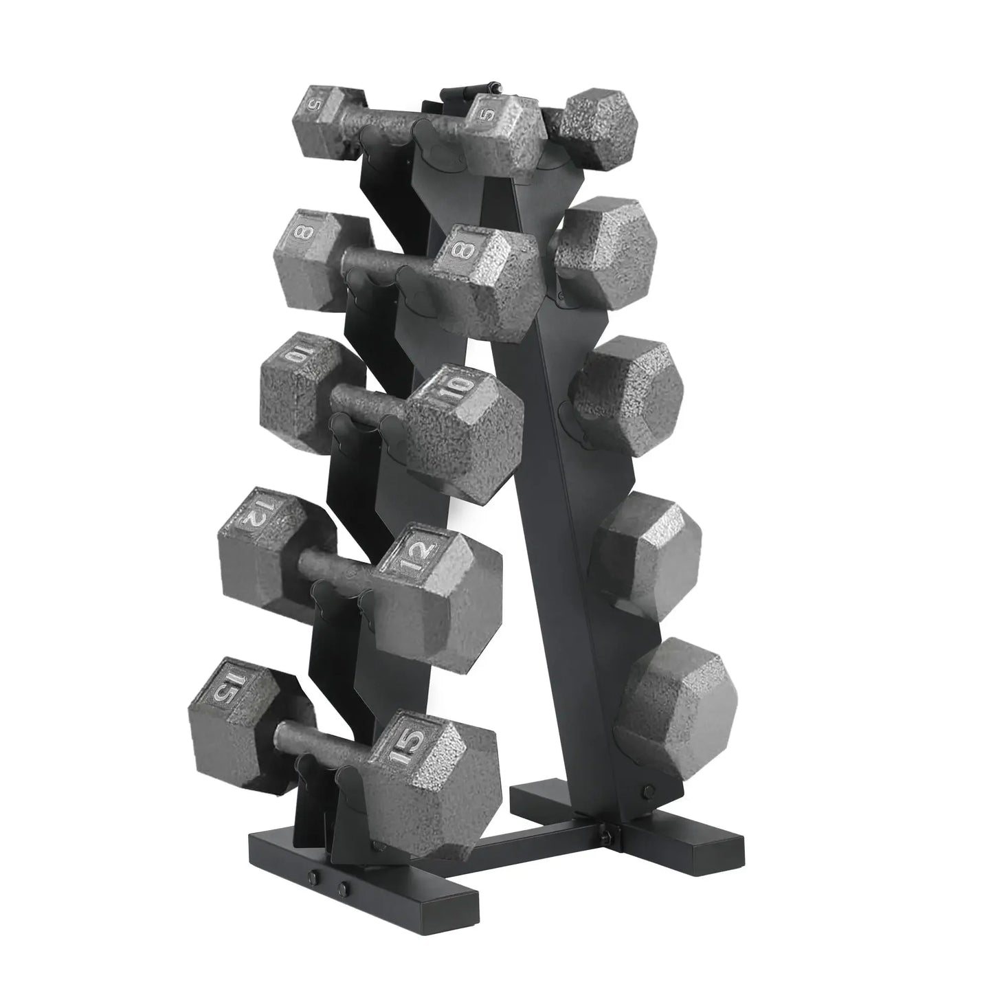 Hexagonal Dumbbell Set With Rack For Home Gym Durable