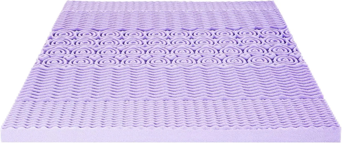 5-Zone Memory Foam Mattress Topper With Lavender Infusion by S And B Enterprise