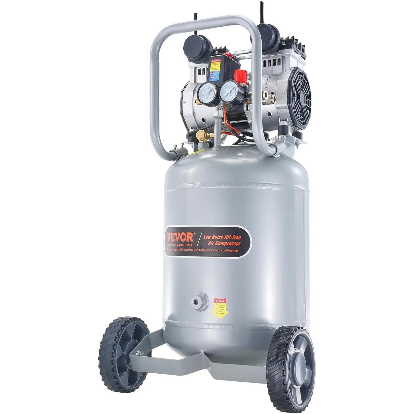 Oil-Free Air Compressor, 2HP, 4.6 SCFM At 90 PSI, 66dB
