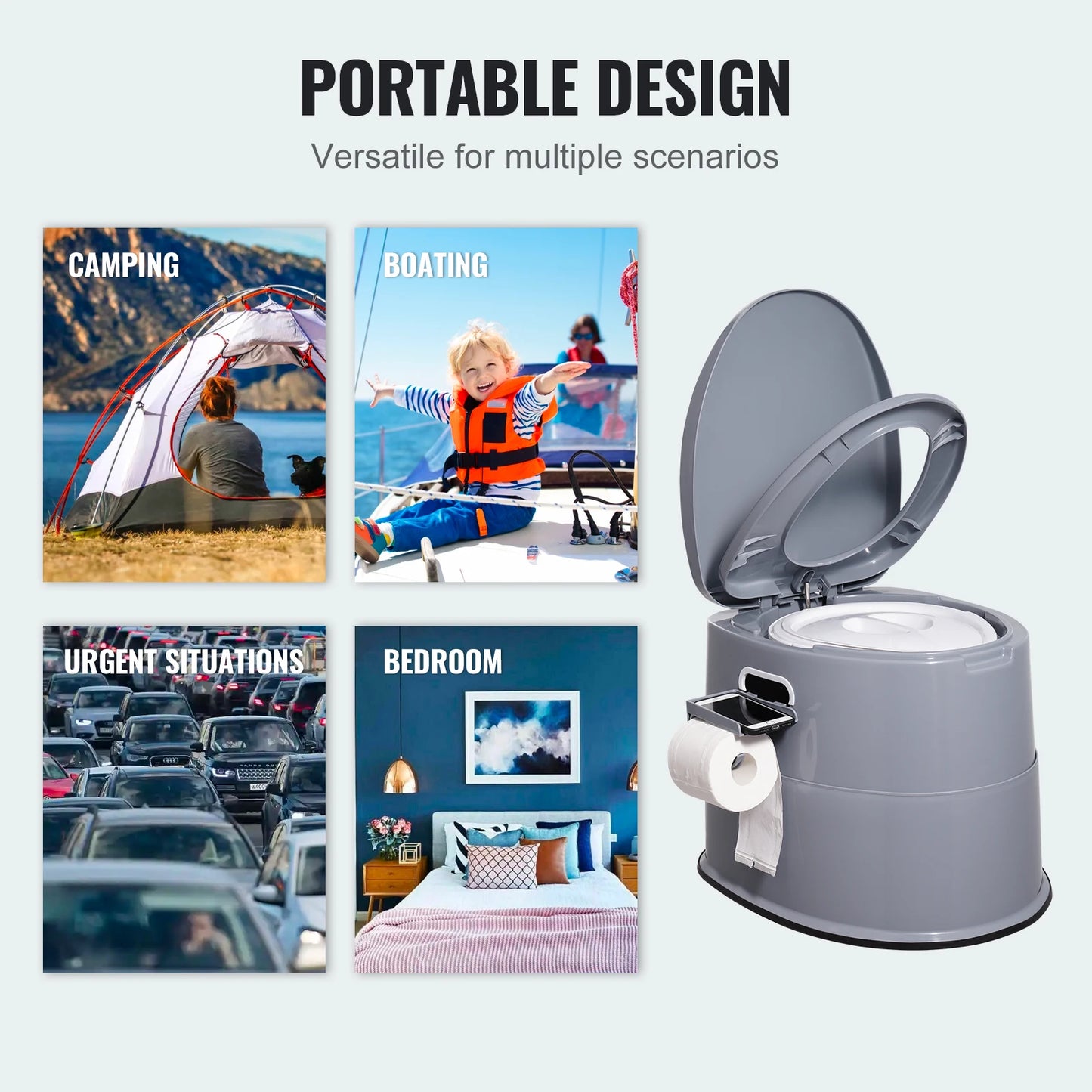SucceBuy Portable Toilet for Camping Porta Potty with 1.3G Detachable Inner Bucket TravelToilet for OutdoorCamping LongRoad Trip by S And B Enterprise