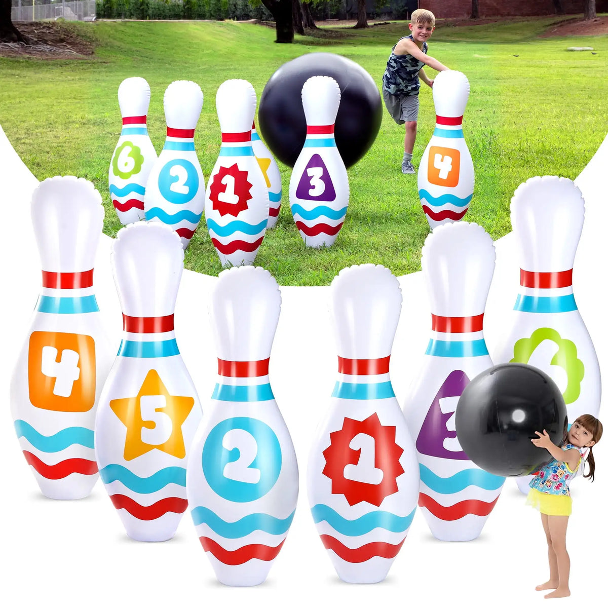 Joyfy Giant Inflatable Bowling Set For Kids And Adults by S And B Enterprise