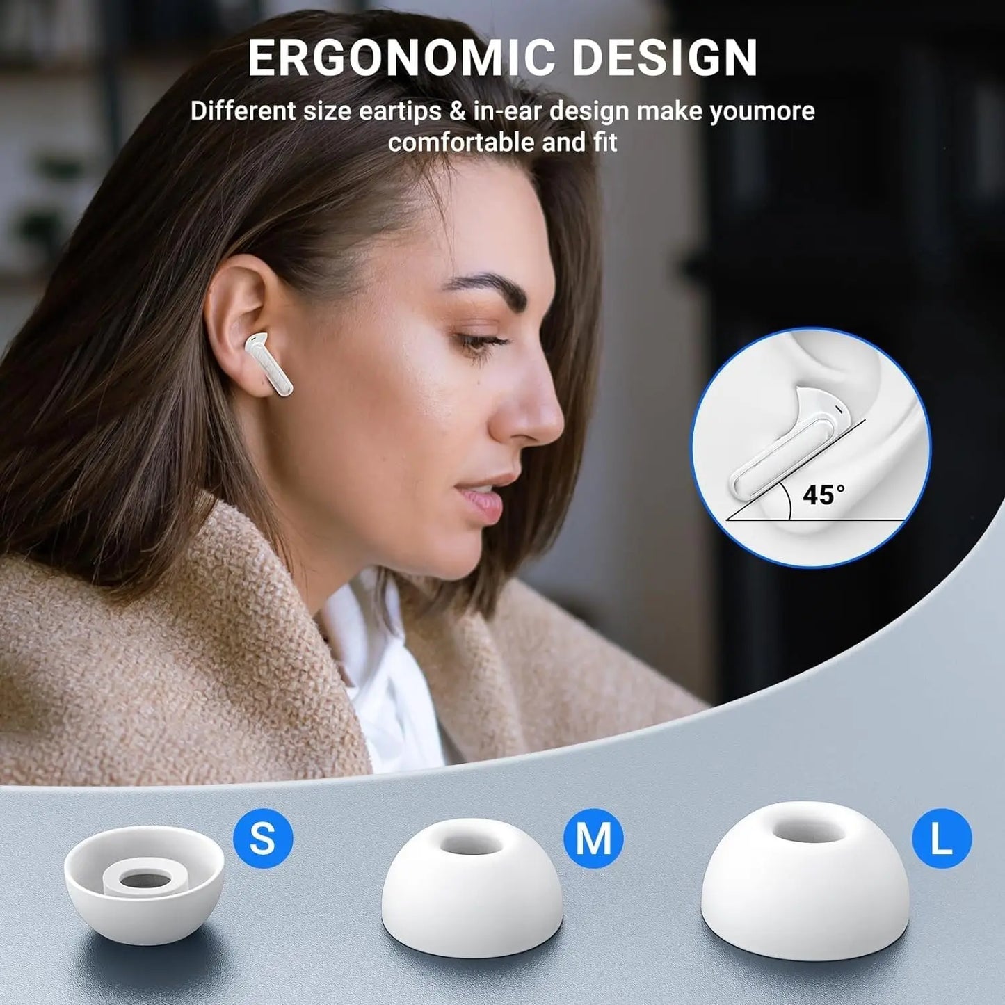 2026 New Air 3【 Pro 3 】 Bluetooth Wireless Earbuds with Heart Rate Monitoring, Active Noise Cancellation Headphones, Waterproof for Daily Use, For IPhone IOS Smartphone, Gaming /Sports /Fitness Earphones.