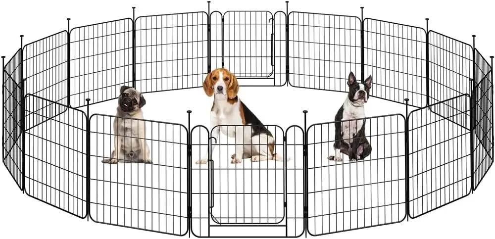 Expandable Dog Playpen 8 Panel With Door Indoor Outdoor Fence