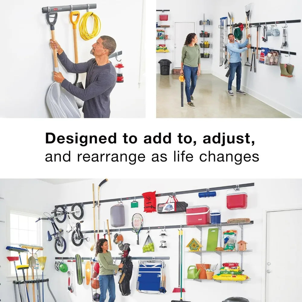 XMSJ 20-Piece FastTrack Garage Wall Storage System