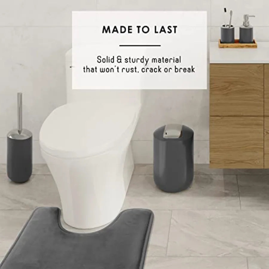 Bamboo Bathroom Accessory Set With Shower Curtain And Liner by S And B Enterprise