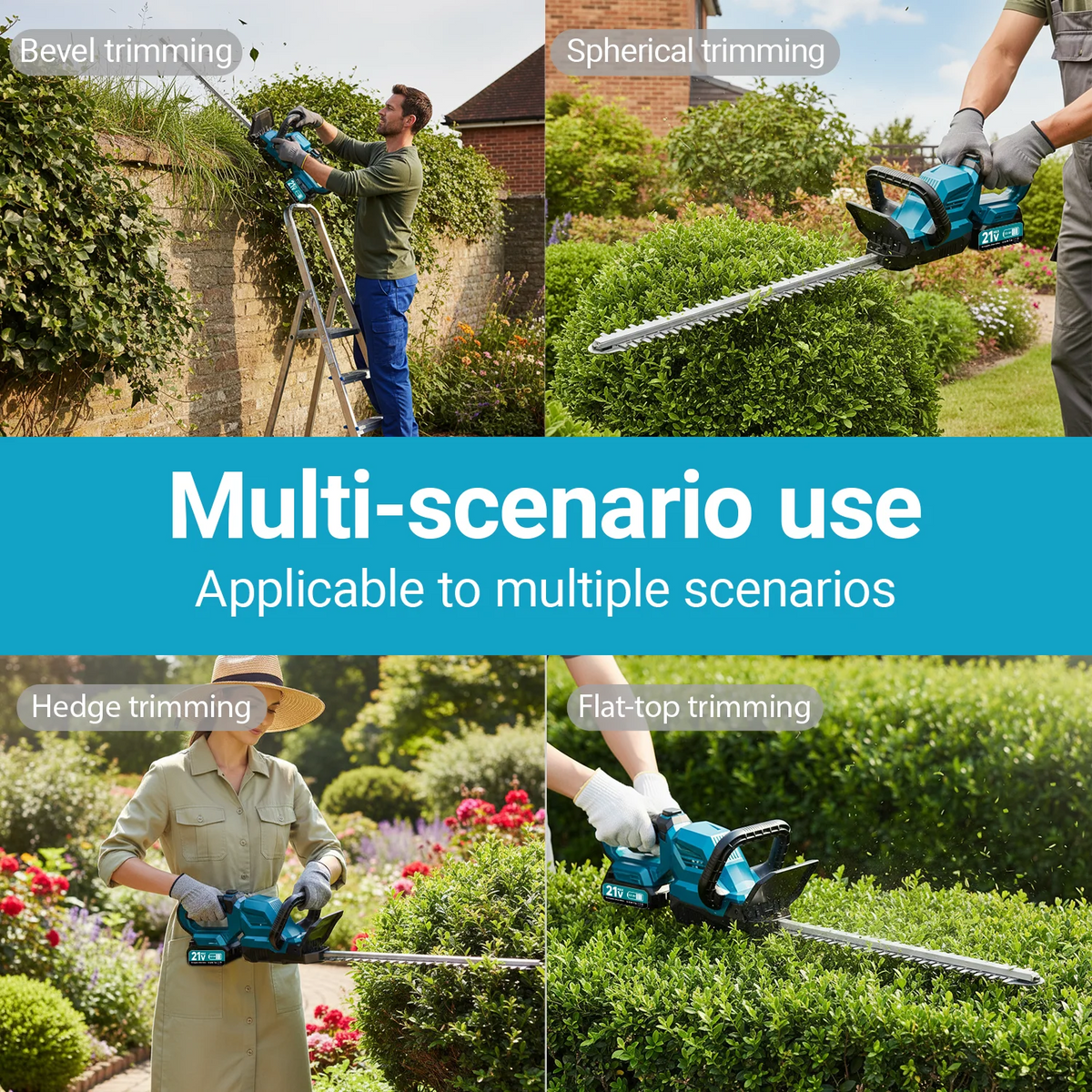 Cordless Electric Hedge Trimmer With Battery 2000W 3000RPM by S And B Enterprise