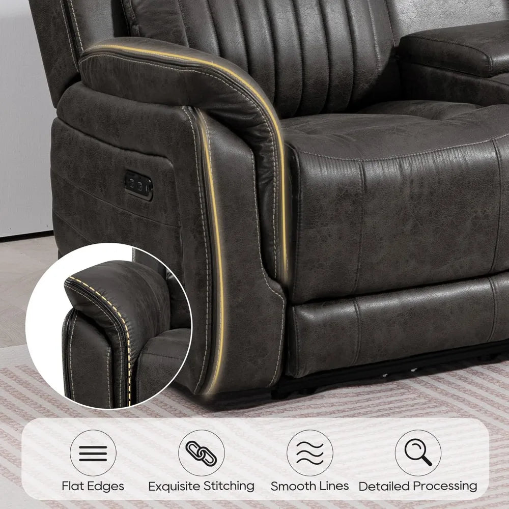 Power Reclining Loveseat With Zero Gravity And USB C Ports