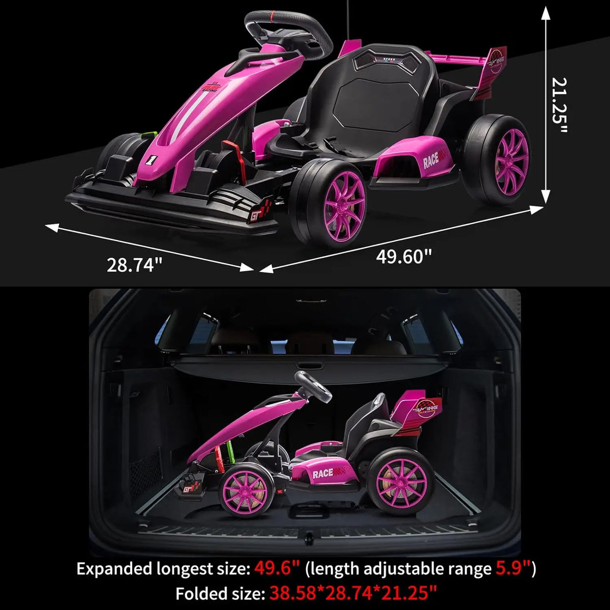 HiMISSE 24V Electric Ride On Car For Kids Drift Kart by S And B Enterprise